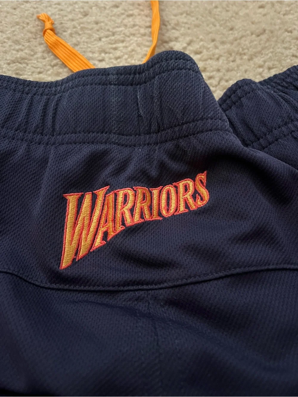 adidas Golden State Warriors Basketball Shorts SZ Large Y2K Lightning Bol